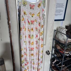 Fruit Print Maxi Dress